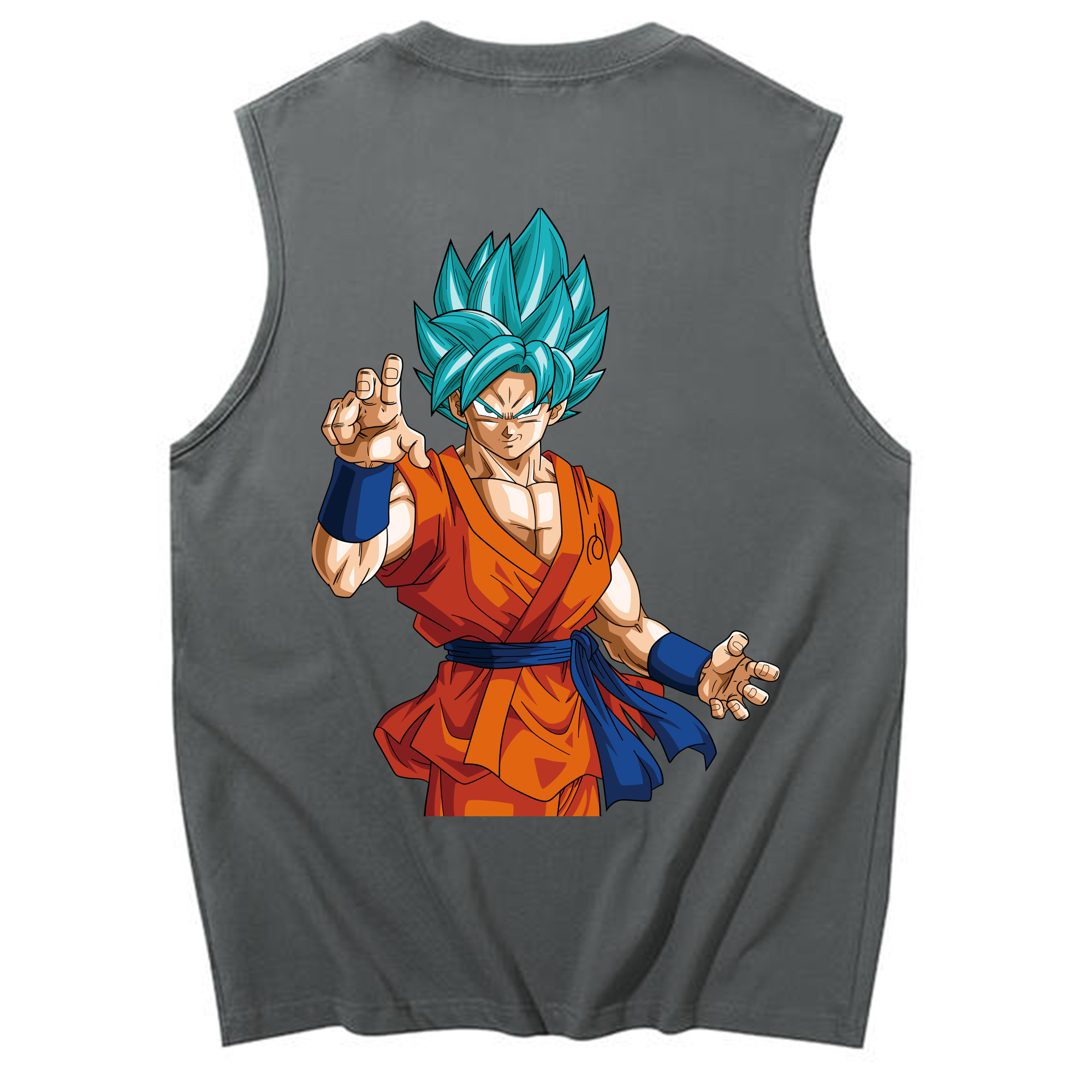 （画像用） ドラゴンボール 孫悟空（そん ごくう）Son Goku カカロット DRAGON BALL Kakarotto コットン100％タンクトップ（背面プリント）